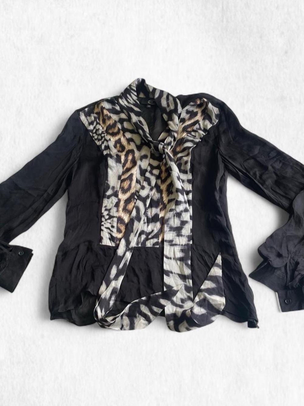 Just Cavalli Leopard print long sleeve blouse
